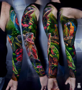 Gotowy tatuaż wykonany w studiu INK-OGNITO w Rybniku – precyzyjne linie, idealne cieniowanie i świeży efekt po pierwszej sesji w profesjonalnym studiu tatuażu.